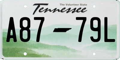 TN license plate A8779L