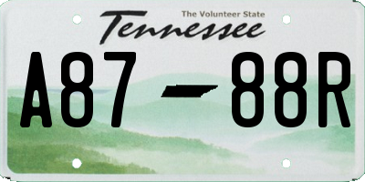 TN license plate A8788R