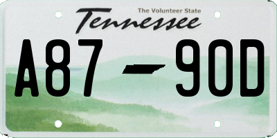 TN license plate A8790D