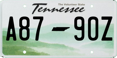 TN license plate A8790Z