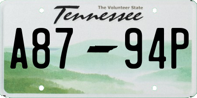 TN license plate A8794P