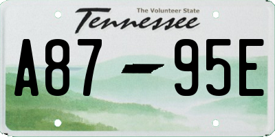 TN license plate A8795E