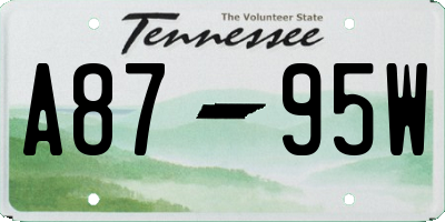 TN license plate A8795W