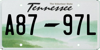 TN license plate A8797L