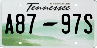 TN license plate A8797S