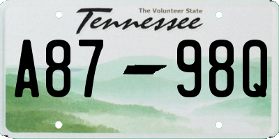 TN license plate A8798Q