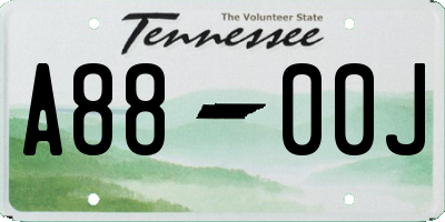 TN license plate A8800J
