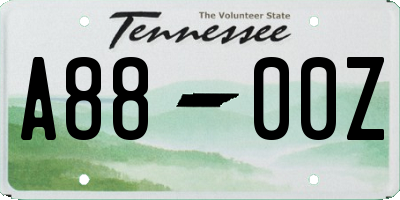 TN license plate A8800Z
