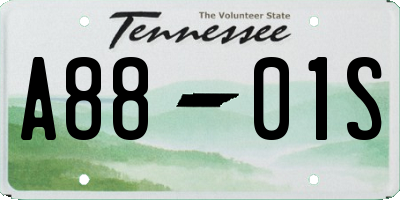 TN license plate A8801S