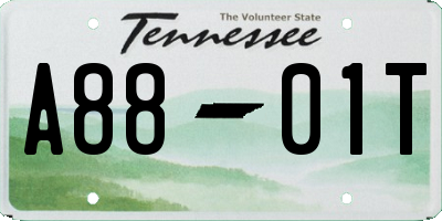 TN license plate A8801T