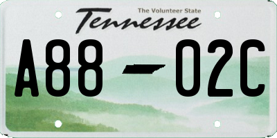 TN license plate A8802C