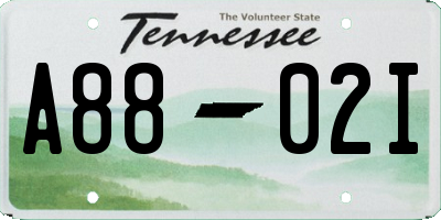 TN license plate A8802I