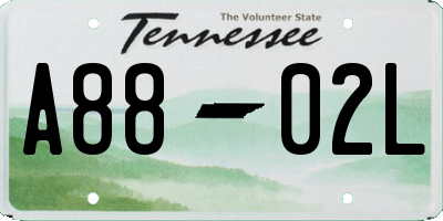 TN license plate A8802L