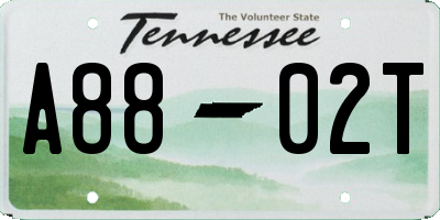 TN license plate A8802T