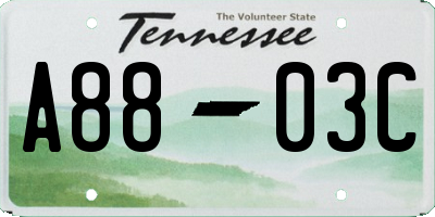TN license plate A8803C