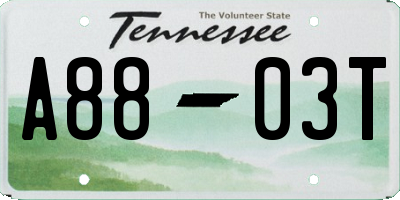 TN license plate A8803T