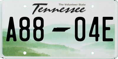 TN license plate A8804E