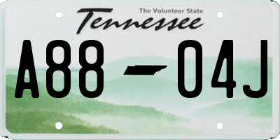TN license plate A8804J