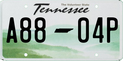 TN license plate A8804P