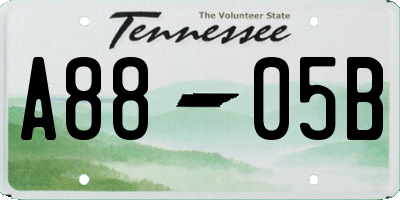 TN license plate A8805B