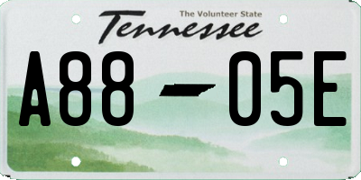 TN license plate A8805E