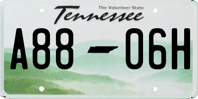TN license plate A8806H