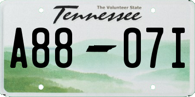 TN license plate A8807I