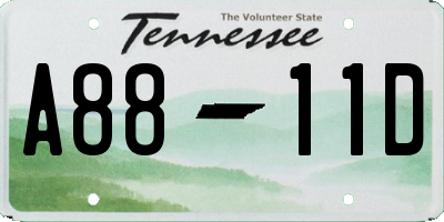 TN license plate A8811D