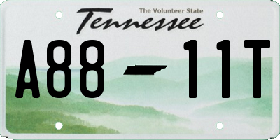TN license plate A8811T