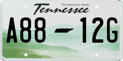 TN license plate A8812G
