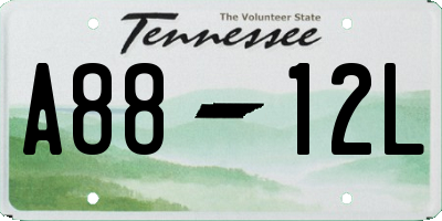 TN license plate A8812L