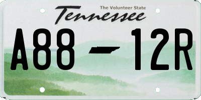 TN license plate A8812R