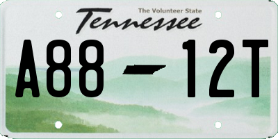 TN license plate A8812T