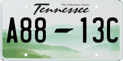 TN license plate A8813C