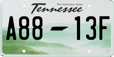 TN license plate A8813F