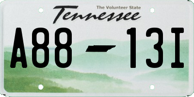 TN license plate A8813I