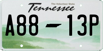TN license plate A8813P