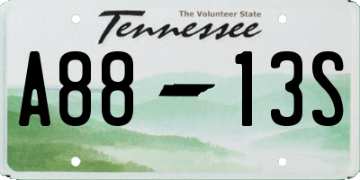 TN license plate A8813S