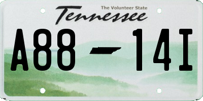 TN license plate A8814I