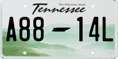 TN license plate A8814L