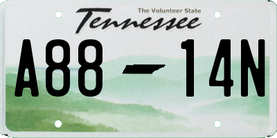TN license plate A8814N