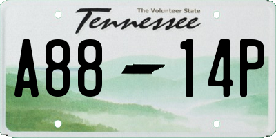 TN license plate A8814P