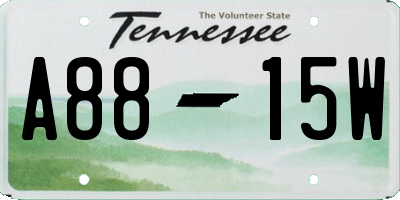 TN license plate A8815W