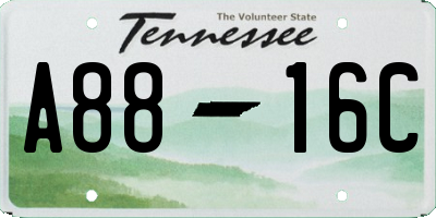 TN license plate A8816C
