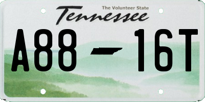 TN license plate A8816T