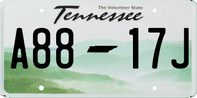 TN license plate A8817J