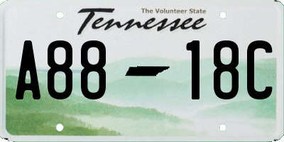 TN license plate A8818C