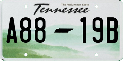 TN license plate A8819B