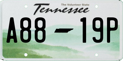 TN license plate A8819P