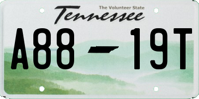 TN license plate A8819T